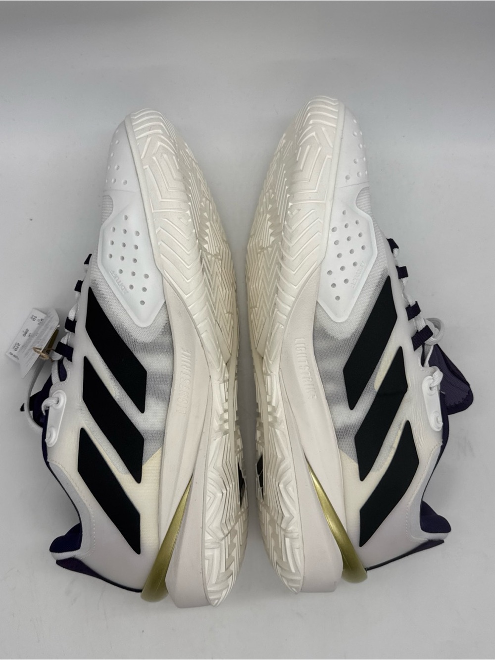 Adidas Men's Adizero Cybersonic Tennis Shoes White Purple Gold Size 10 JQ5382 - Picture 5 of 8